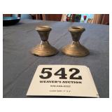 2 Sterling Weighted Candle Holders