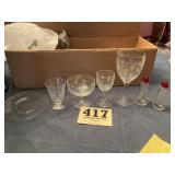 White Glassware Set