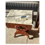 Single drawer marble top stand