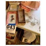 Vintage eye ware, trinket boxes