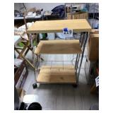 Folding Microwave serving cart