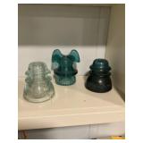 3 Hemingway glass insulators