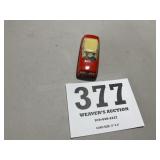 Vintage tin toy wind-up car. No key