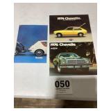 Vintage 1970ï¿½s Automobile brochures