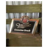 Plastic miller beer sign