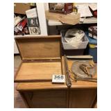 Vintage Wooden Instrument Box & Assorted Tools