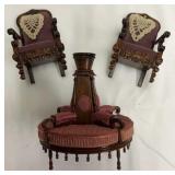 (3 Pcs) Wooden Victorian Doll House Furniture