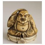 Antique Hand Carved Ivory Hotei Figure