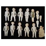 (12) Dollhouse Miniature Bisque Dolls