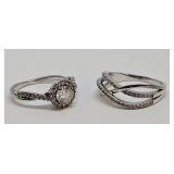 Sterling Wedding Ring Set