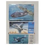 (3) Vintage Military Aircraft Plastic Model Kits