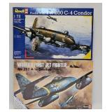 (2) Vintage Military Aircraft Plastic Model Kits