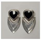 NF Sterling Silver & Onyx Earrings