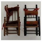 Dollhouse Miniature Wooden Chairs