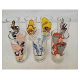 (7 Different) 1973 Pepsi Character Glasses