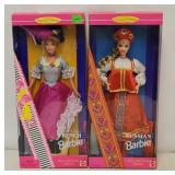 (2) 1996 Mattel "Dolls of the World" Barbie Dolls