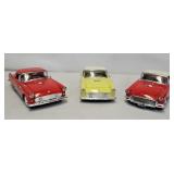 (3) 1:18 Die Cast Ford Thunderbirds Models