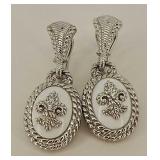 Judith Ripka Sterling w/Diamond Accent Earrings