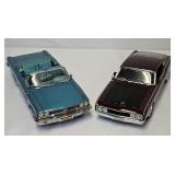 (2) 1:18 Die Cast Ford  Automobile Models