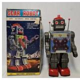 1960s Horikawa Japan Gear Robot with Orig Box Lid