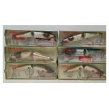 Six Creek Chub Fishing Lures with Original Boxes