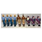 (9) Walt Disney Pocahontas 10-inch vinyl figures