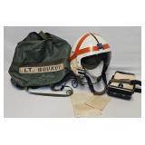 US Navy APH-6 Fighter Pilot Helmet & Log