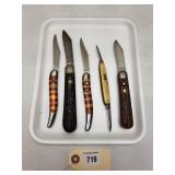 (5) Imperial & Challenge Cut Co Switchblade Knives