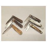 (6Pcs.) VOOS USA AND  A.FIELD&CO. FOLDING KNIVES