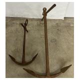 (2) Vintage/Antique Boat Anchors