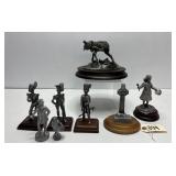 8pcs Mixed Pewter Figures - Some Chilmark