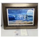 "Moonlit Waves" Canvas Print signed by Jim Warren