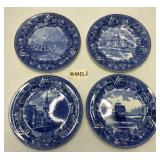 (4) Wedgwood Plates - Boston Tea Party, Mayflower+