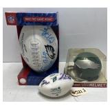 Philadelphia Eagles Signed Footballs & Helmet