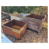 (3) Metal Skid Crates