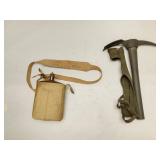 (2Pcs.) WWII ERA U.S. PICAXE AND BRITISH CANTEEN