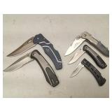 (5Pcs.) ASSORTED BUCK FOLDING KNIVES