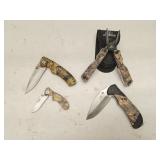 (4Pcs.) MOSSY OAK & APPALACHIAN TRAIL KNIVES