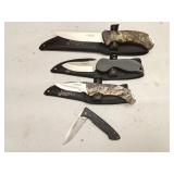 (4Pcs.) ASSORTED CAMILLUS KNIVES