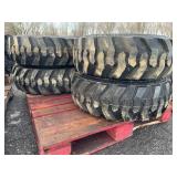 (4) New 10-16.5 NHS Skid Loader Tires W/ Rims