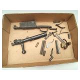 TRAY LOT OF ASSORTED RIFLE PARTS