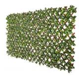 3x Expandable Pvc Trellis Hedges Artificial Leaf