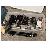 Canon 35mm Camera w/ (3) Lenses, (2) Flashes,