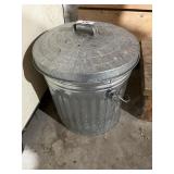 Galvanized Ash Can w/ Lid