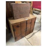 Handmade Pine Cabinet + Small Handcrafted Box