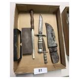 Hunting Knife (western), Steel, Whet Stone