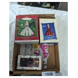 (2) Hallmark Barbie Ornaments, Barbie Keychain