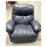 (2) Navy Leather Rocker/Recliners