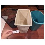 (2) Plastic & (1) Wire Waste Baskets