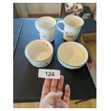 Pfaltzgraff Winterberry (2) Mugs & (2) Bowls